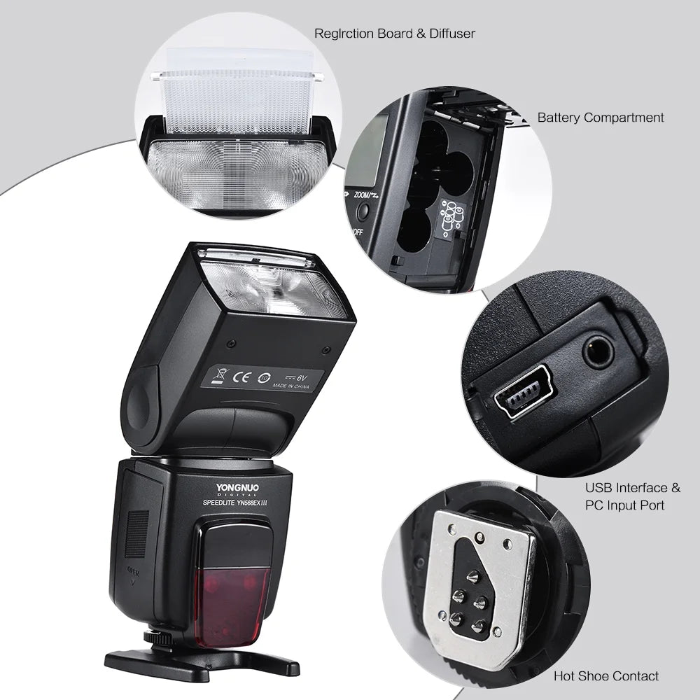 Wireless TTL Master Slave Flash Speedlite GN58 1/8000s High Speed Sync for Canon DSLR Camera F496985