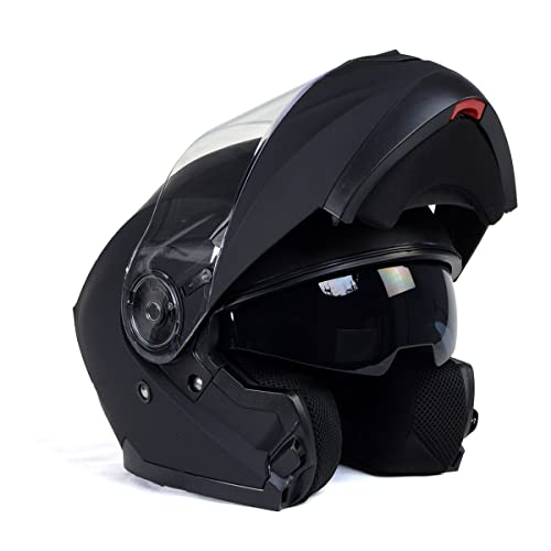 Flat Black Modular Motorcycle Helmet N4829