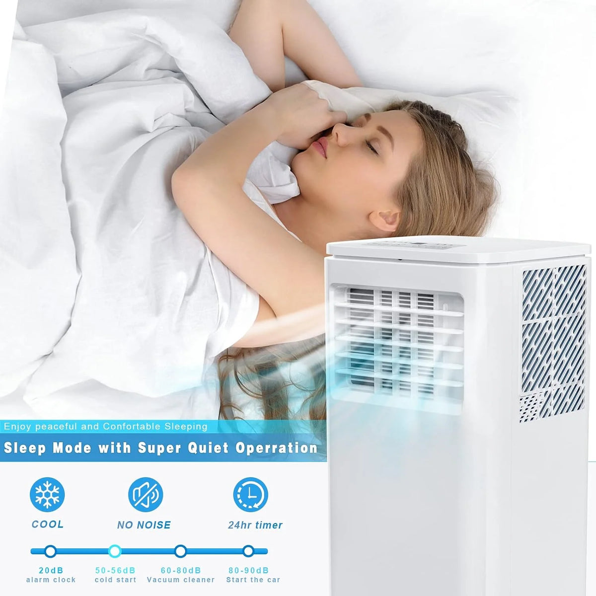8000 BTU Portable Indoor Air Conditioner with Remote Control E188938