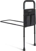 Adjustable Bed Assist Rail with Storage Pocket, Black Pack of 2 Q68773