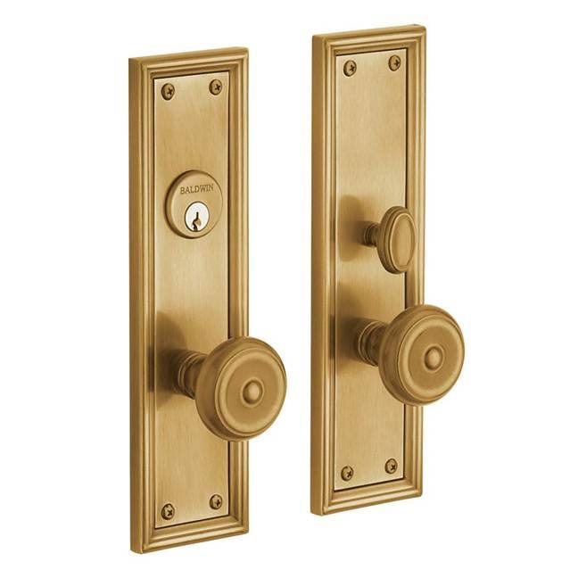 Nashville Double Cylinder Mortise Handleset Trim Set Satin Brass H640