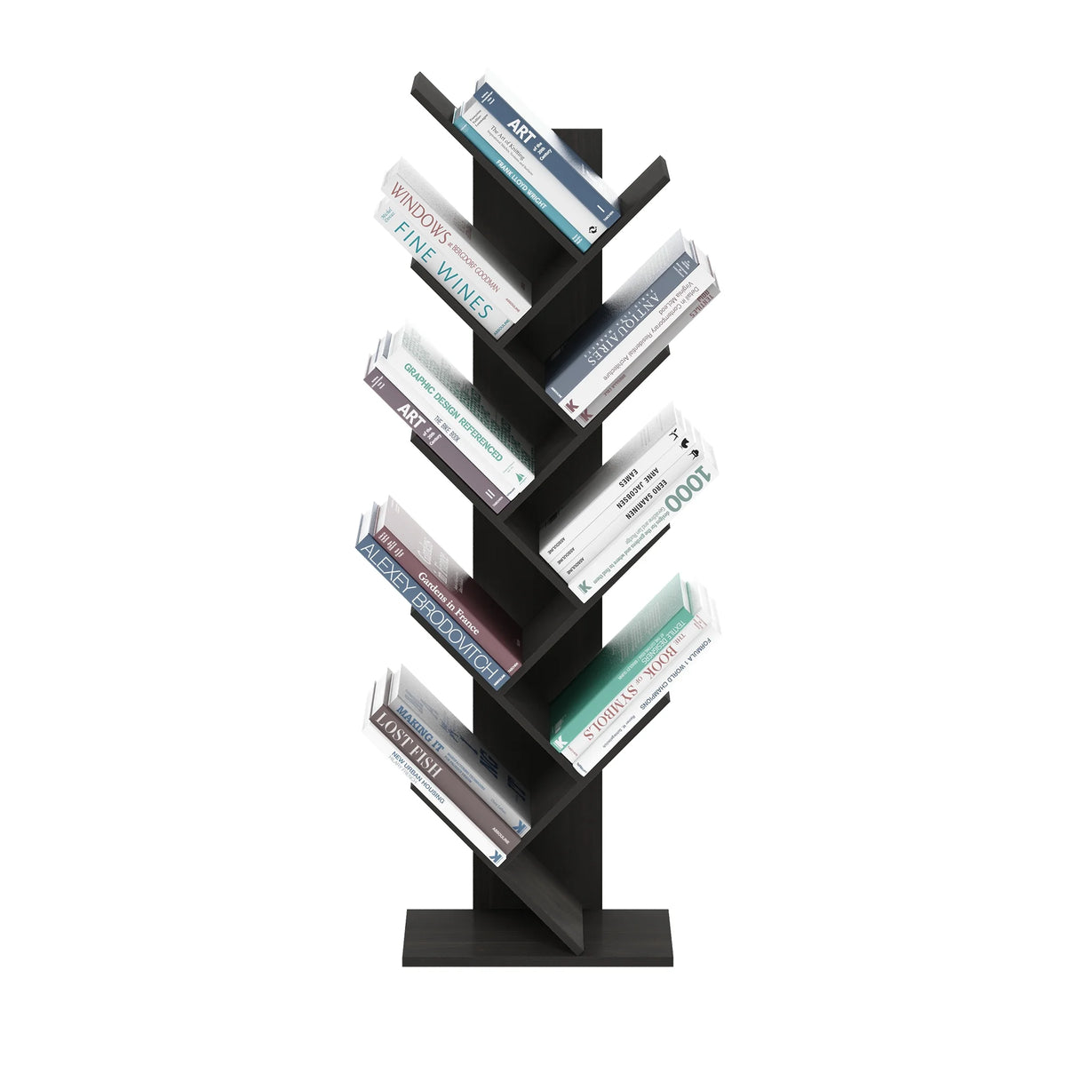 9-Tier Espresso Tree Bookcase Q66612