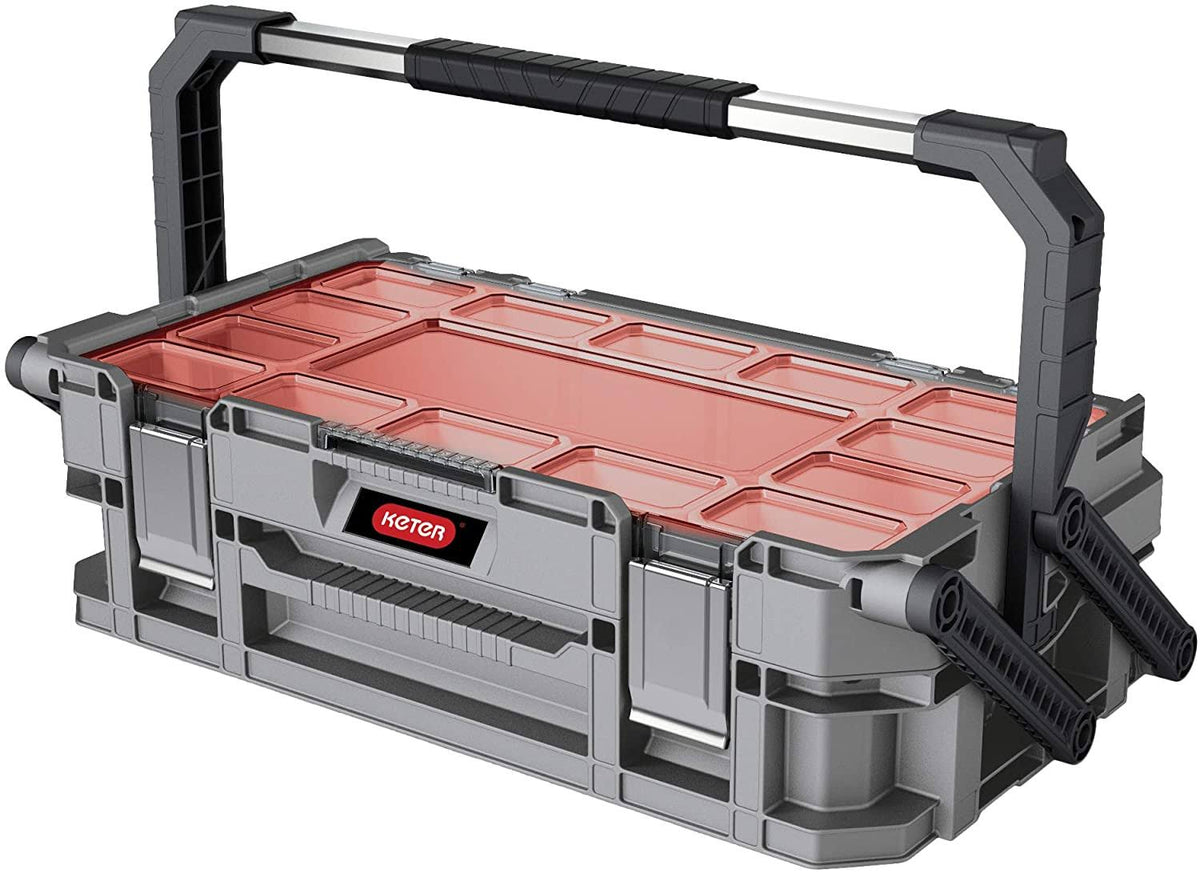 Large 2 Tier Tool Box with 11 Removable Compartments D1021