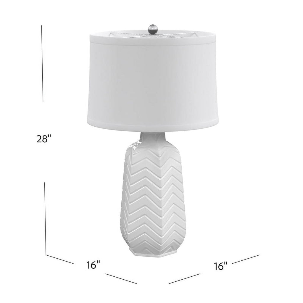 White Ceramic Table Lamp T61512