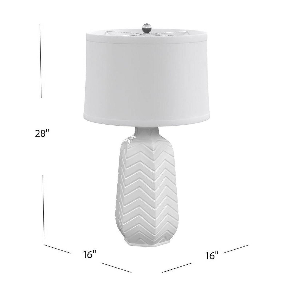 White Ceramic Table Lamp T61512