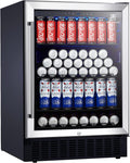 24 Inch 164 Cans Beverage Refrigerator with Glass Door C6062