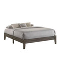 King Size Gray Wooden Platform Bed Q689