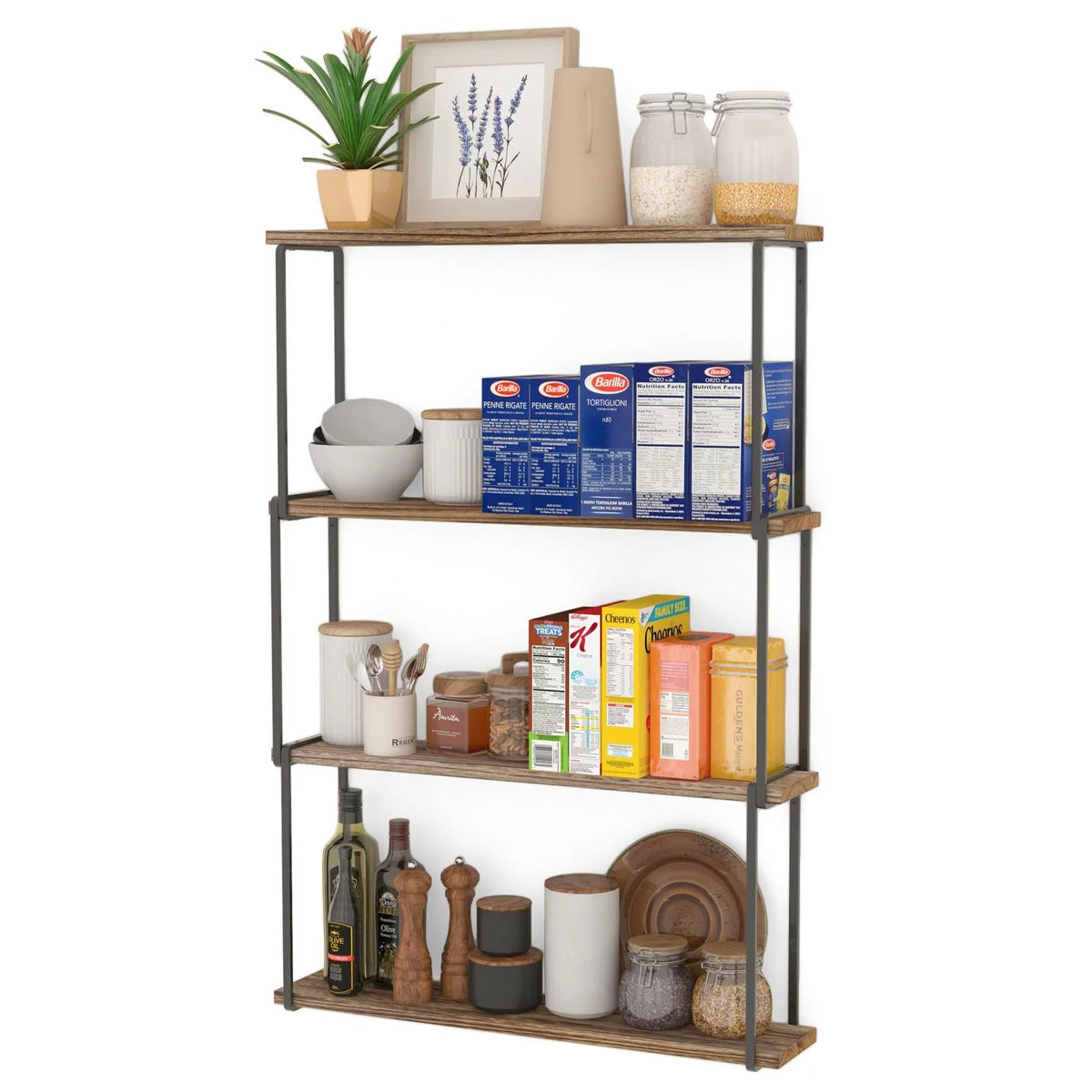 4-Tier Floating Shelves Wall Storage T874193