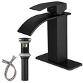 Oil Rubbed Bronze Waterfall Single Hole Bathroom Faucet with Pop Up Drain P800