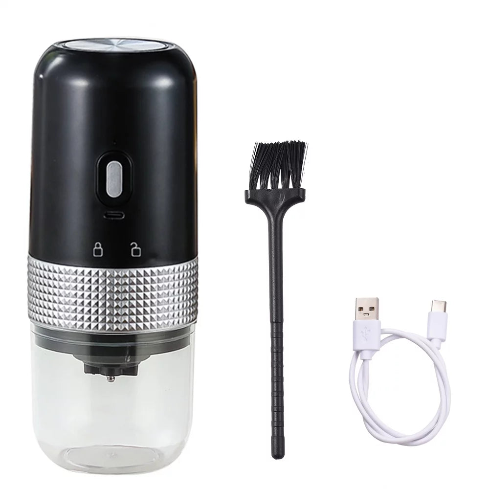 Portable Electric Burr Coffee Grinder 13W 200ml USB Rechargeable Adjustable Cordless J58464
