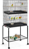 Black Flight Bird Cage with Detachable Rolling Stand M650