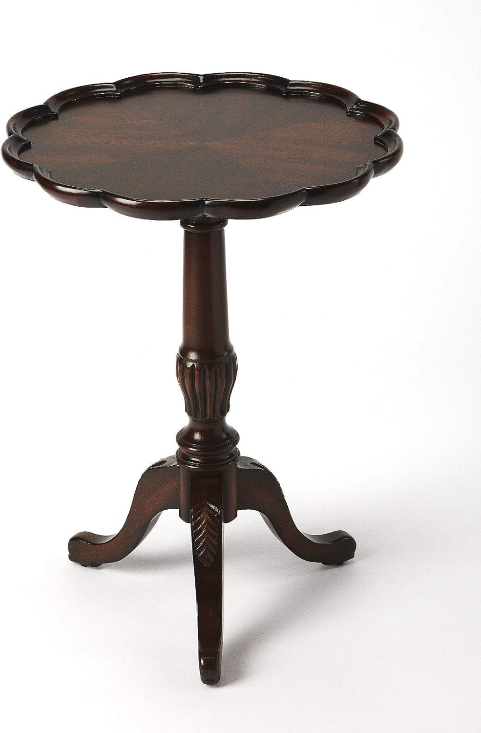 Plantation Cherry Finish Pedestal Side Table W753684