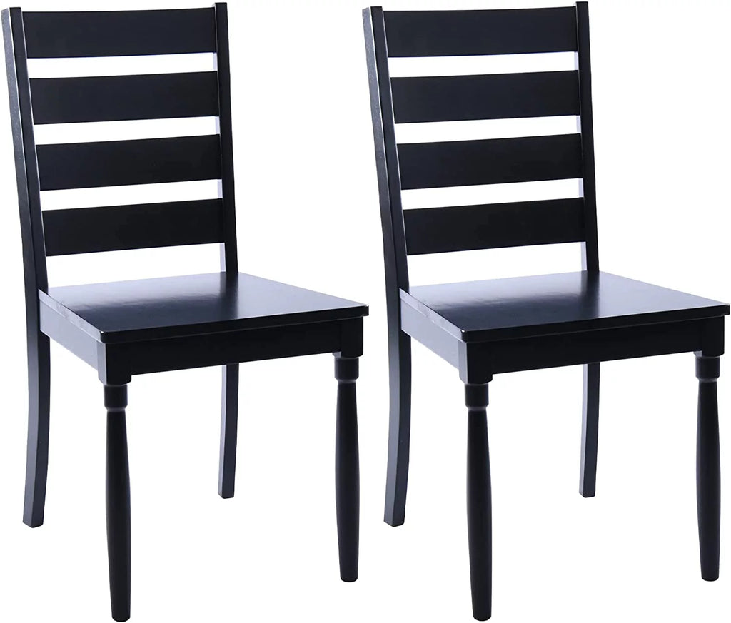 Black Wood Dining Chairs Set of 2 Q63876