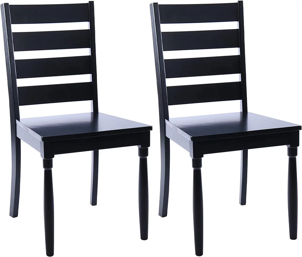 Black Wood Dining Chairs Set of 2 Q63876