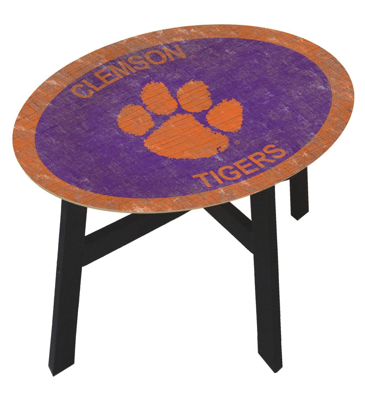 Clemson Tigers Wood Side Table X340972