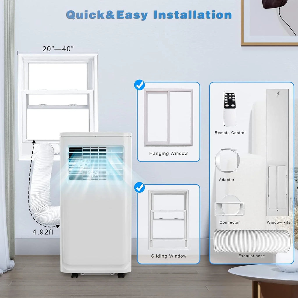 8000 BTU Portable Indoor Air Conditioner with Remote Control E188938