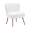 25" Wide Wingback Accent Chair Water and Stain Resistant Boucle Cream V74435