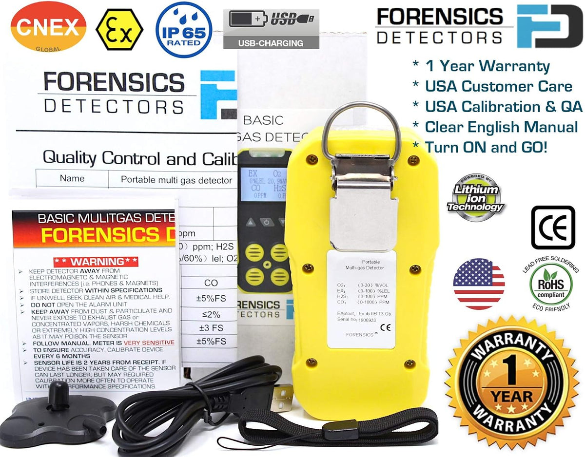 4 Gas Monitor with USB Recharge and Alarms M851037