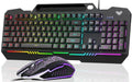 Gaming Keyboard and Mouse Combo with RGB Backlit, All-Metal Panel, Anti-Ghosting, USB Wired S38703
