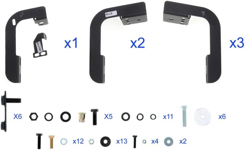 6in Black Running Boards L560250