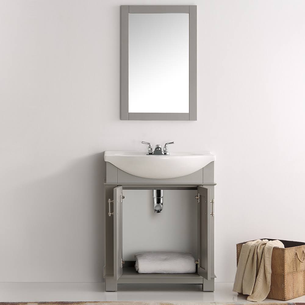 Gray Traditional Bathroom Vanity Z655375