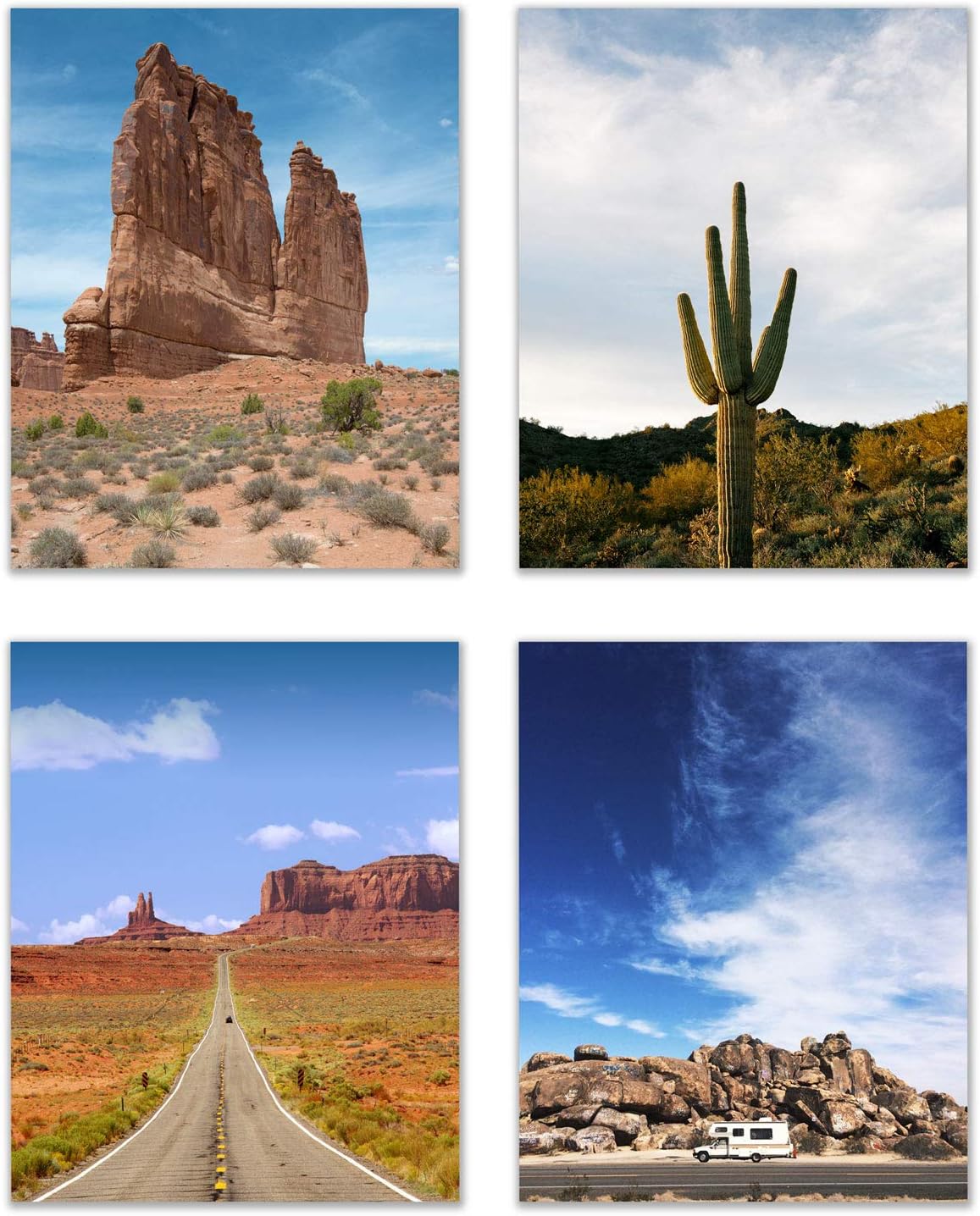 Southwestern Desert Prints Set of 4 8x10 Glossy Wall Art Decor V561236