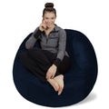 Plush Memory Foam Bean Bag Chair Navy 4' H5129