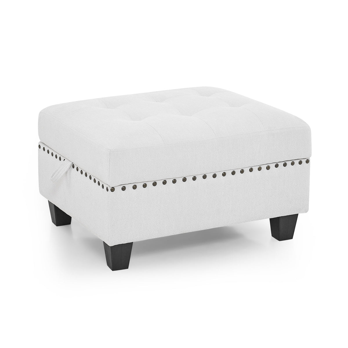 U Shape Modular Sectional Sofa with Seven Single Chair, Four Corner and One Ottoman, Ivory E702115