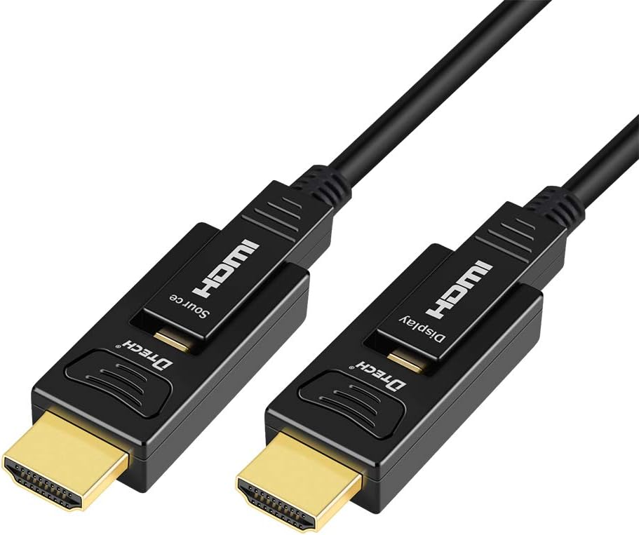 Fiber Optic HDMI Cable 50 Feet Ultra HD 4K 60Hz 18Gbps High Speed with Dual Micro HDMI and Standard HDMI Connector C708