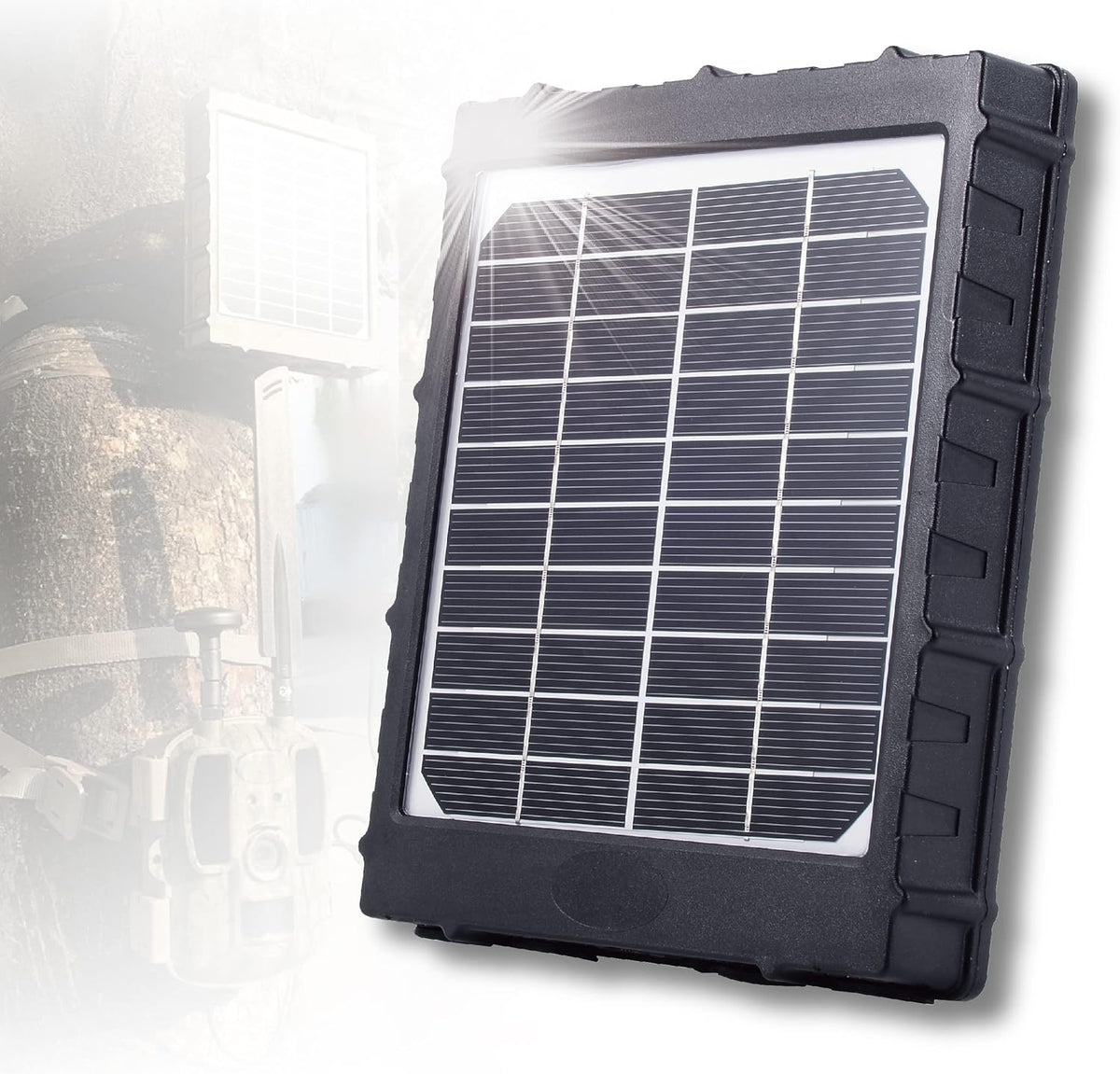 Solar Battery Charger Kit 12V/1.2A 9V/1.6A 6V/2.4A with 8000mAH Rechargeable Lithium Battery IP66 Waterproof L547447