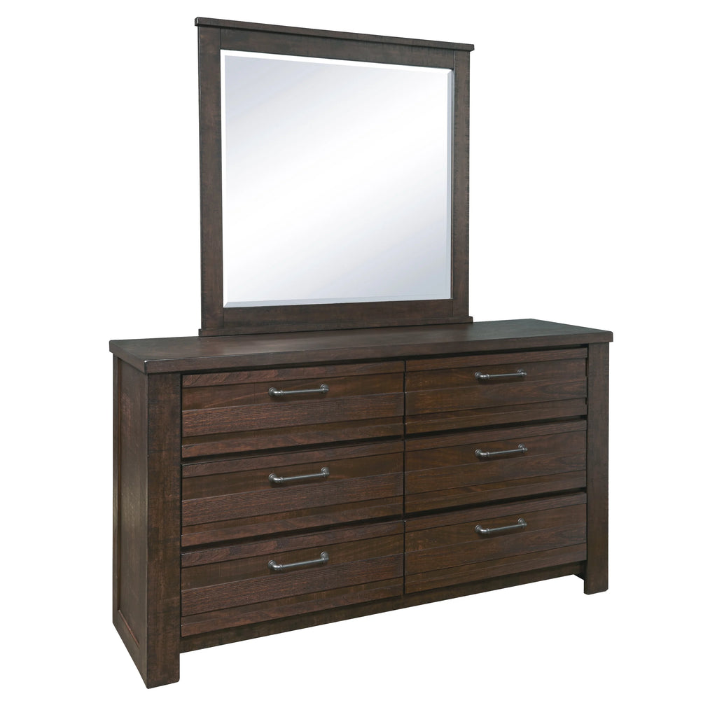 Espresso Wood Bedroom Set with King Bed Dresser Mirror Nightstand Chest Y5257