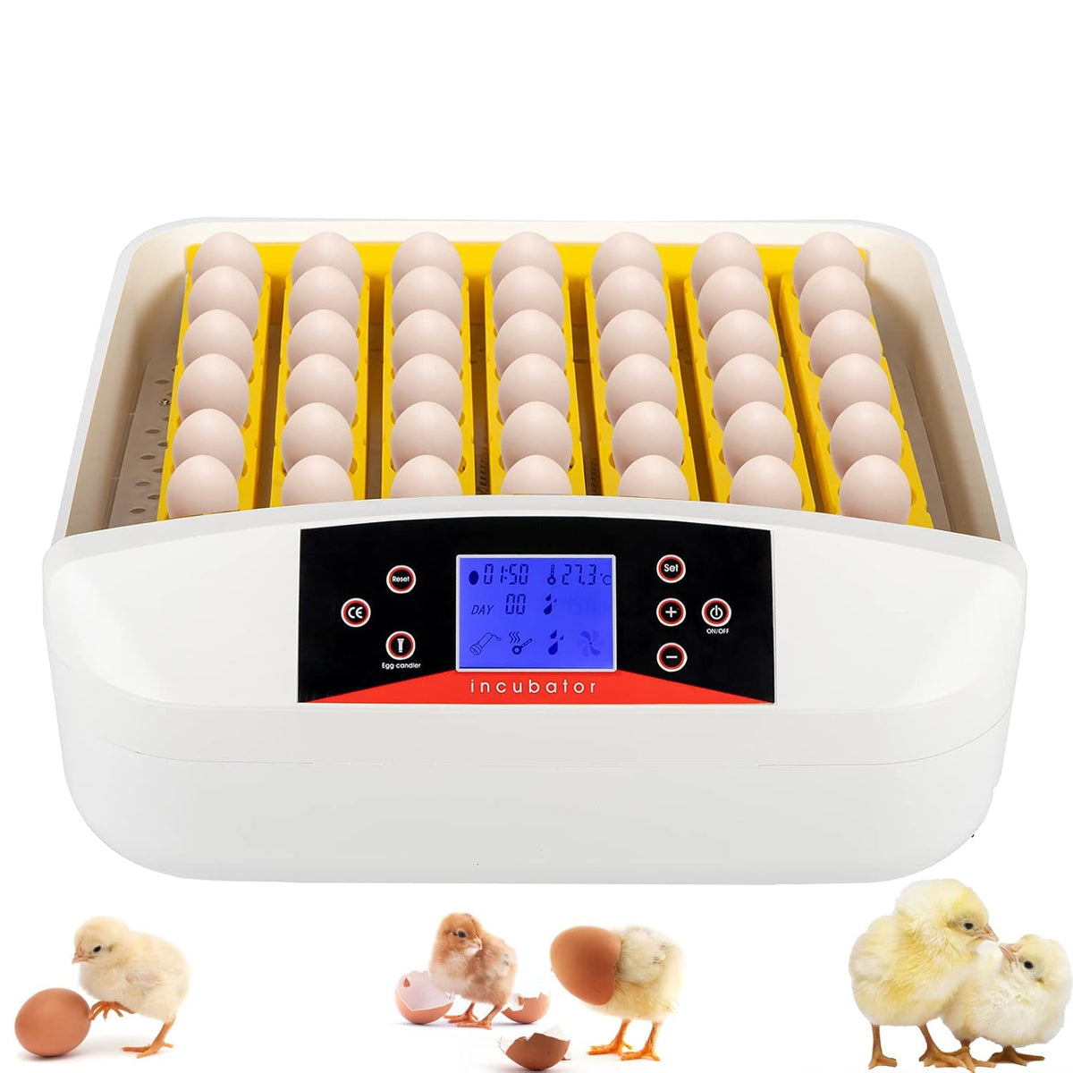 9-35 Egg Incubator Automatic Egg Turner LED Candler C1928