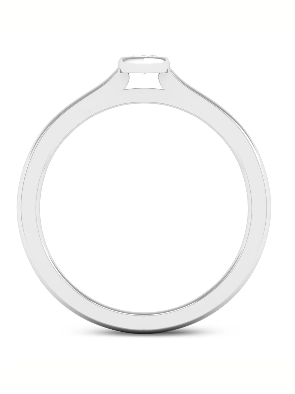 Marquise Diamond 10k White Gold Solitaire Ring U59584