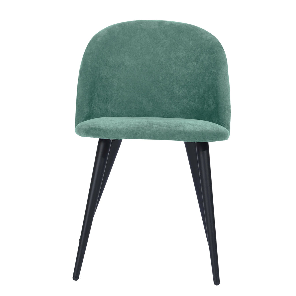 Green Fabric Upholstered Dining Chairs Set of 2 J230