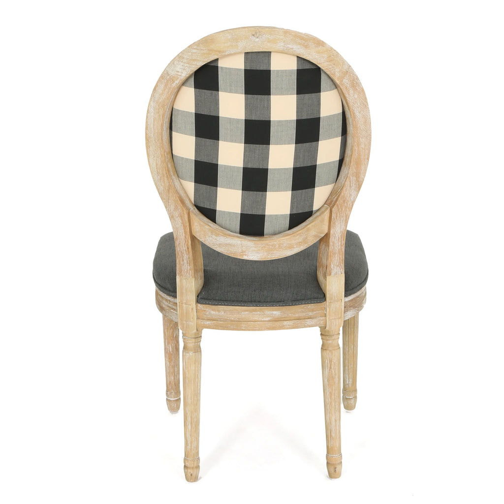 French Country Fabric Dining Chairs, Set of 4 T57667