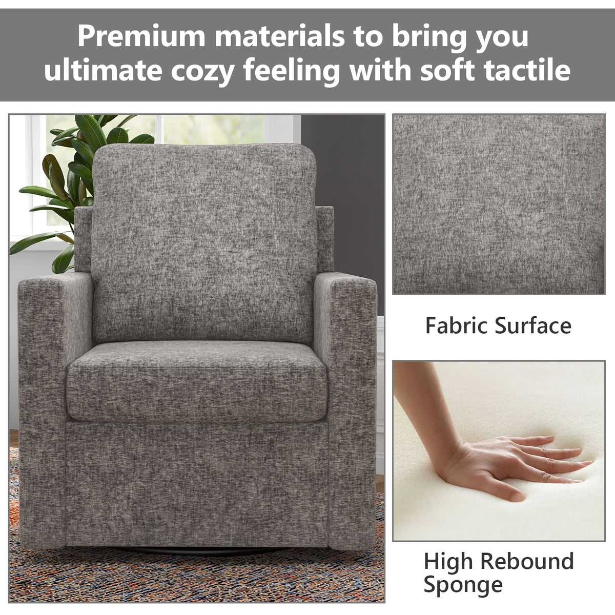 Light Gray Sherpa Accent Chair O80257