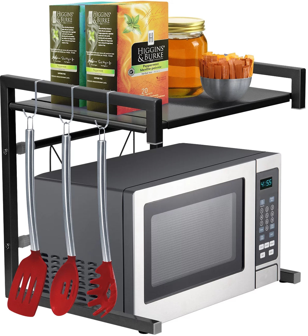 Expandable Microwave Oven Rack with Hooks W8523
