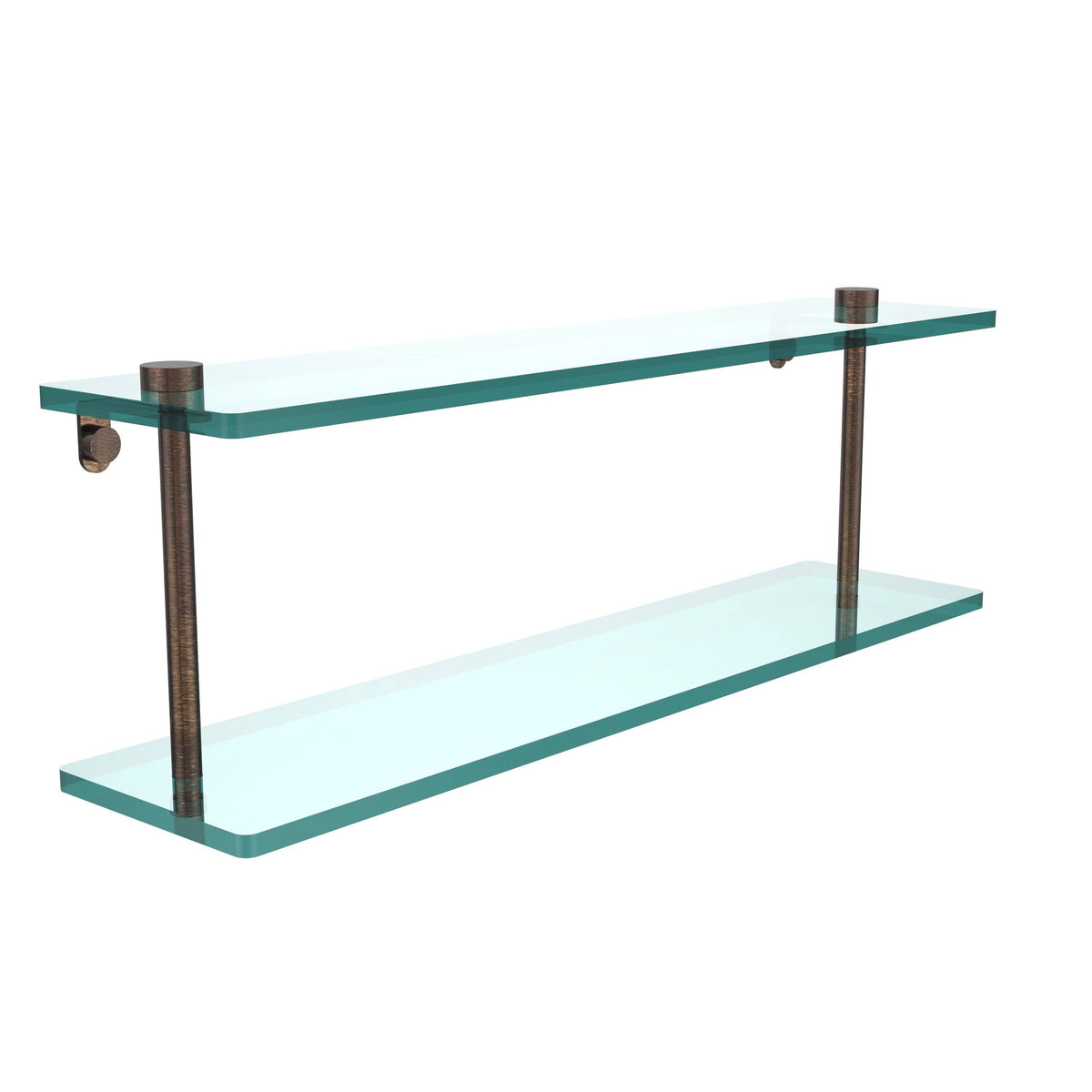 Oil Rubbed Bronze Two Tiered Glass Shelf W596