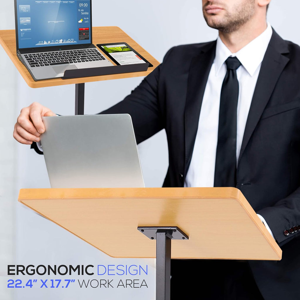 Portable Floor Lectern Podium Stand, Adjustable, Pack of 2 G669360