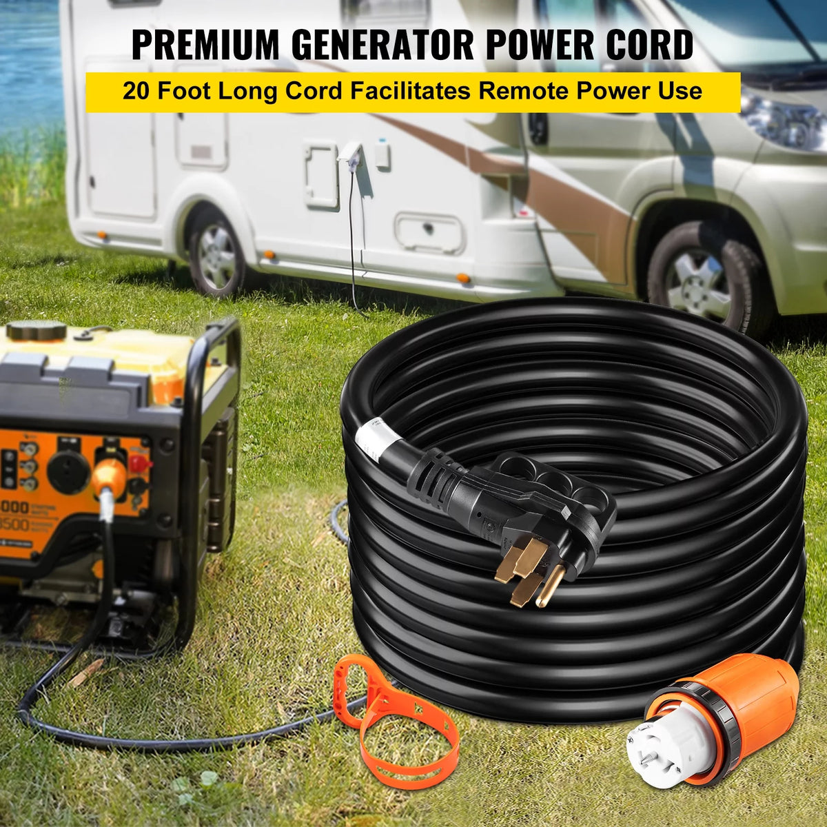 20 Feet 50AMP 12000 Watts Generator Cord P673