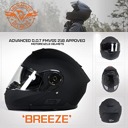 Flat Black Modular Motorcycle Helmet N4829