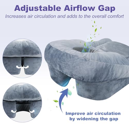 Face Down Pillow with Shredded Memory Foam and Removable Cover D358