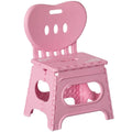 Foldable Step Stool with Back Support and Handle, Green E7855