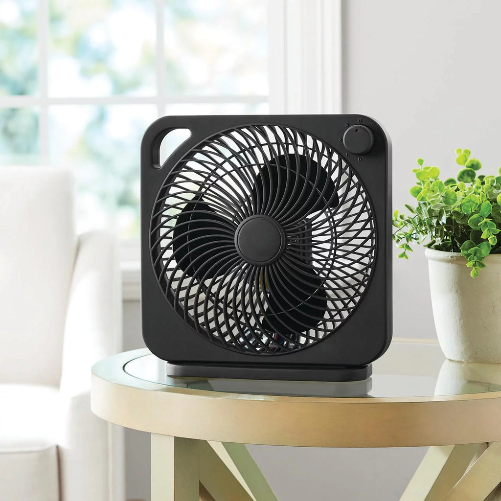 9 inch Box Fan, 3 Speeds, Black H902177
