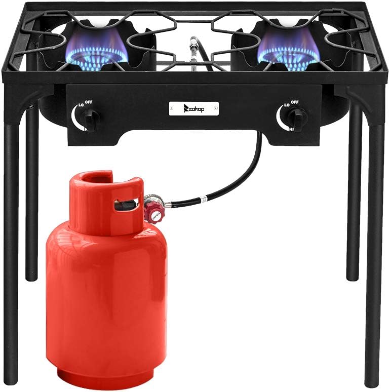 3 Burner Propane Camp Stove with Detachable Legs, 225000 BTU T3960