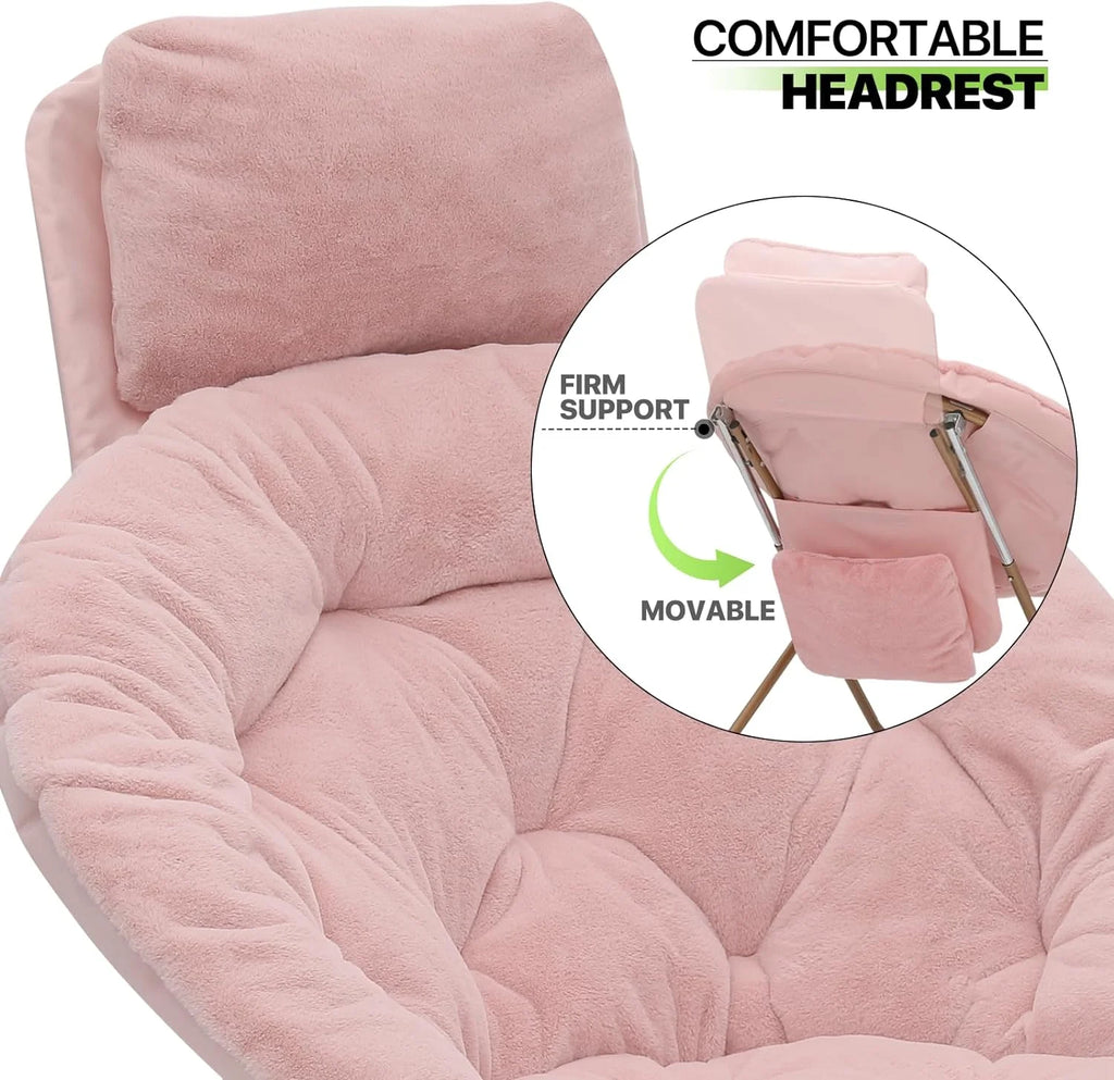 Oversized Foldable Saucer Chair with Head Rest I245