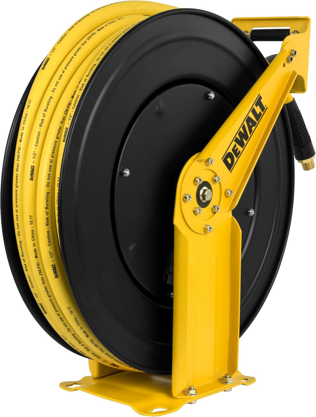 Double Arm Hose Reel with 1/2" x 50' Premium Rubber Hose M44086