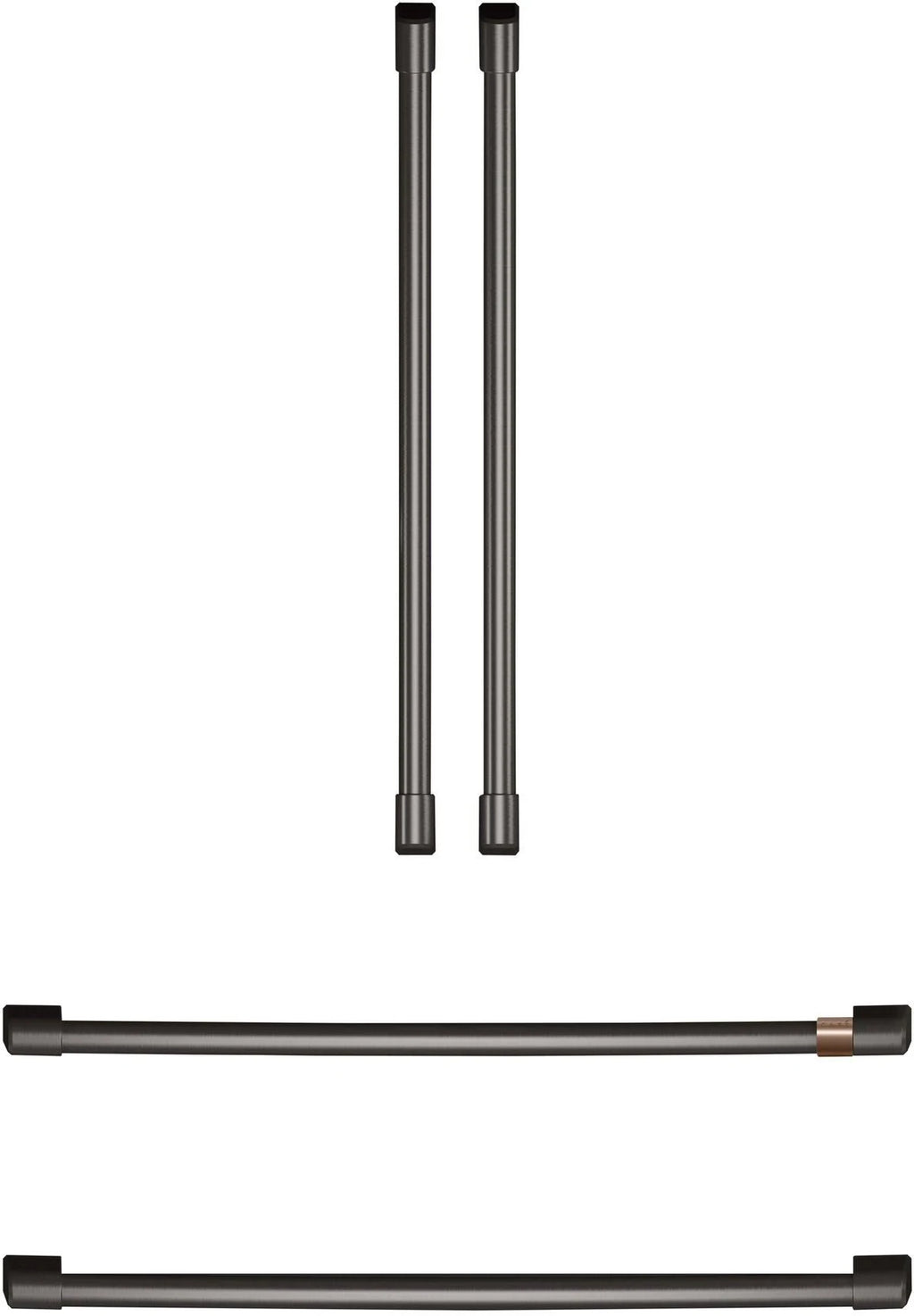 Brushed Black Refrigerator Handle Kit N2586