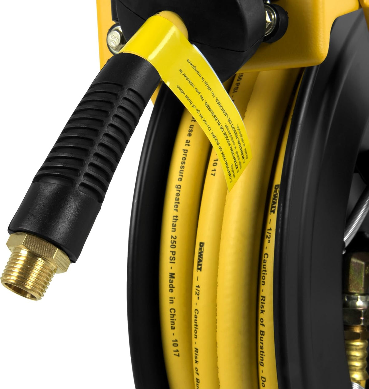 Double Arm Hose Reel with 1/2" x 50' Premium Rubber Hose M44086