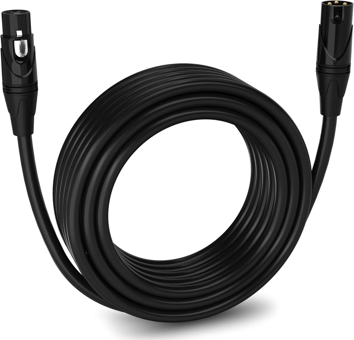 25 Feet XLR Microphone Cable, Male to Female 3 Pin, Pink, Pack of 2 Q628277